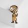 Brooch "Doctor" boy, black and white color in gold