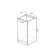 Floor cabinet with 1 door Noktyurn, 400x450x820, white/dark concrete/anthracite