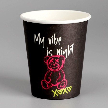 A single -single -paper glass "Bear", 250 ml-1