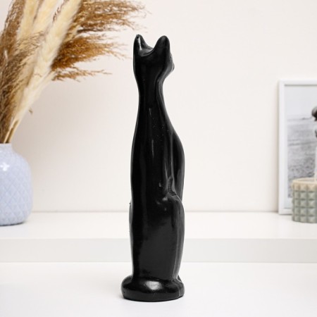 Figure "Cat Egyptian No. 1" Small black glossy 10x10x31cm-2