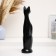 Figure "Cat Egyptian No. 1" Small black glossy 10x10x31cm
