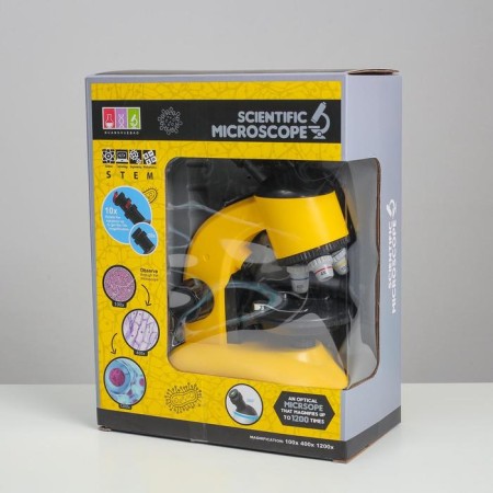 Microscope "Young scientist" multiplicity to x1200, yellow, backlight-8