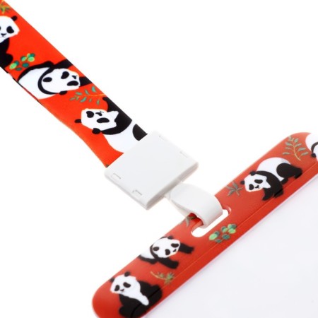 Badge horizontal, external, 100 x 80mm, internal 52 x 82mm, tape 42 cm, panda-2