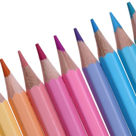 Pencils 12 colors, pastel, wooden, hexagonal-3