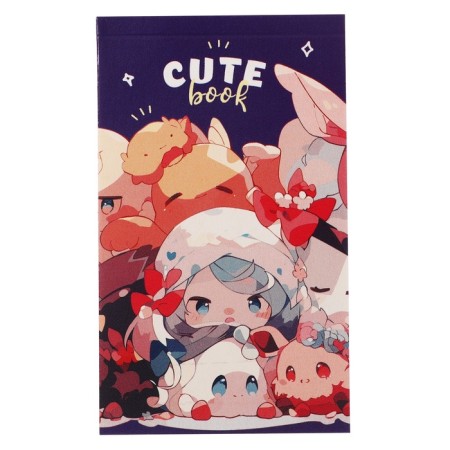 Notepad A7, 48 sheets in a cage on the gluing Cute Anime, covered cardboard, mix-3