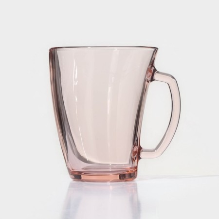 Glass Glass "Shaype", 320 ml, pink color