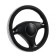 Cartage steering, leather PU, rhinestones, size 38 cm, black