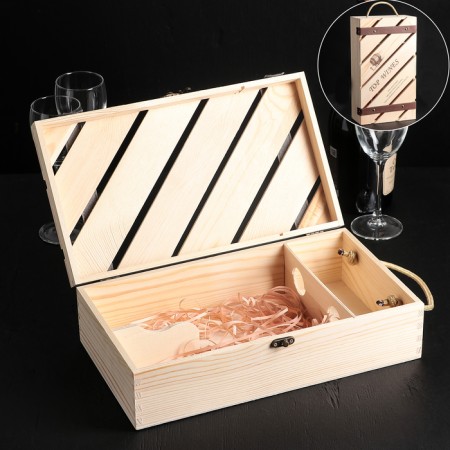 Box for storing the wine "Muscade", 35 × 20 cm, 2 bottles-7