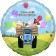 Foil ball 18 “Blue Tractor. Funny Journey”, Circle, Blue, 1 pc.