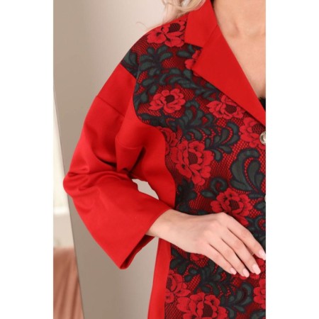 Female jacket, size 42, red color-16