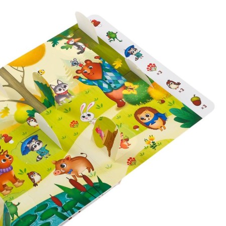 Cardboard book with windows "Find, open, show!" 10 p.-3