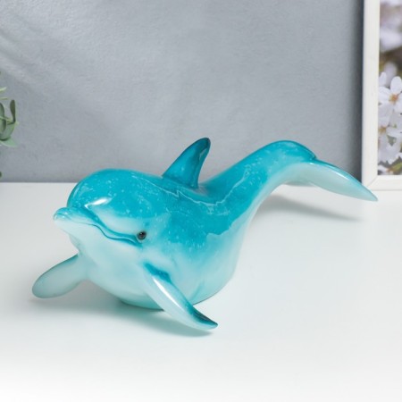 Souvenir Polystone Light "Blue Dolphin" 14x17x42.5 cm-3