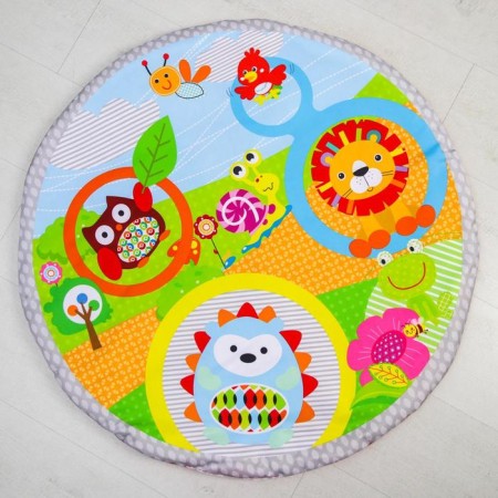 Developing rug with arches "Hedgehog and Friends", 85x85 cm.-1