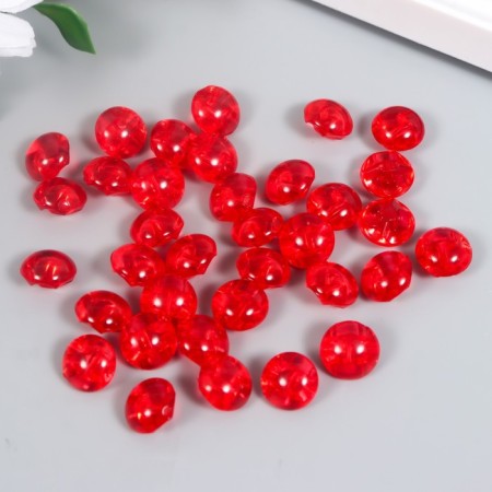 Buttons plastic on the midnight "Red crystal" 1.3x1.3 cm set 35 pcs 4.8x3.7x3.7 cm-1