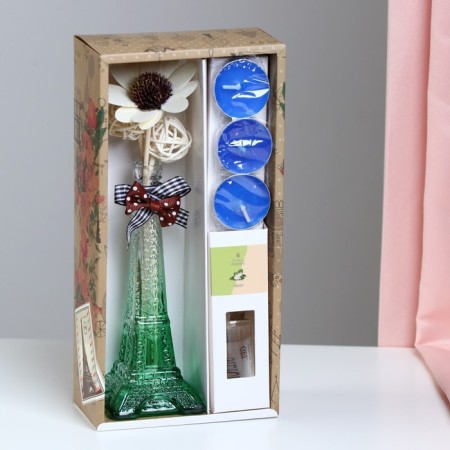 Set of gift "Paris" (diffuser and candles) jasmine, "wealth of aroma"-4