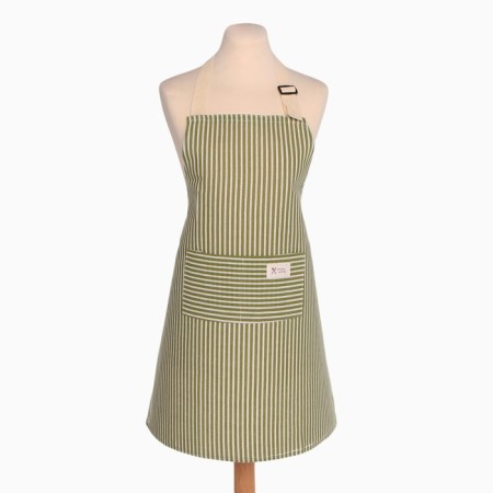 Apron of Dolyana with a pocket, centered green, 70*65 ± 4cm, 100% HL, moward-5