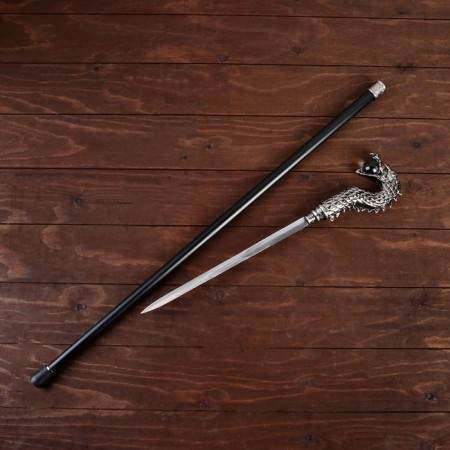 Souvenir product cane with a dagger, blade 30cm, handle dragon-1