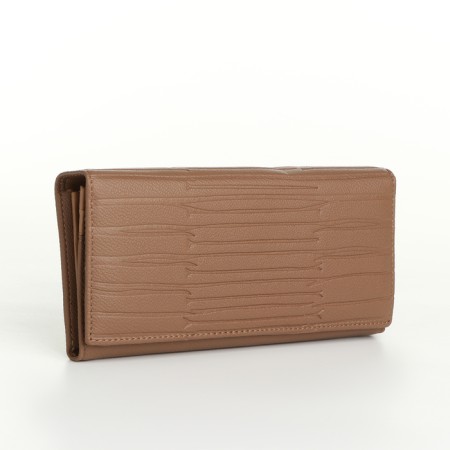 Women's wallet on magnets, brown color
