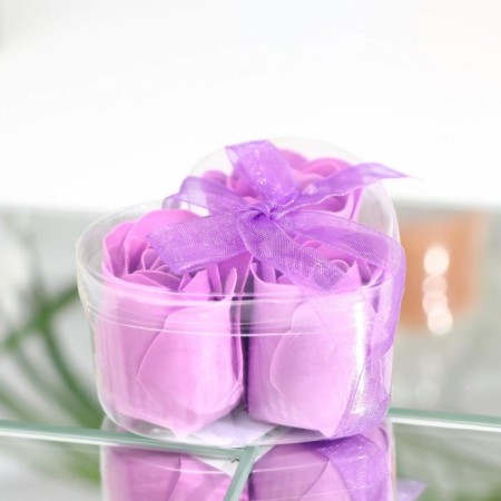 Soap roses, purple, set of 3 pcs.-1