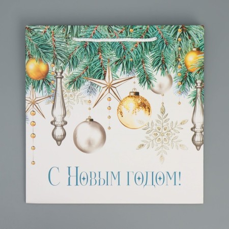 Square "Snow Tale", 30 x 30 x 30 cm, new year-7