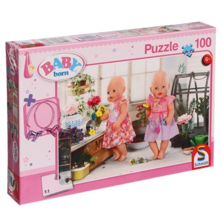 Puzzle Baby "World of Flowers", with a gift, 100 elements
