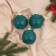 Set of balls plastic D-8 cm, 3 pcs "aust" strips, turquoise