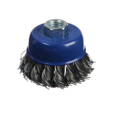 Metal brush for ushm tundra, twisted wire, "cup", M14, 65 mm