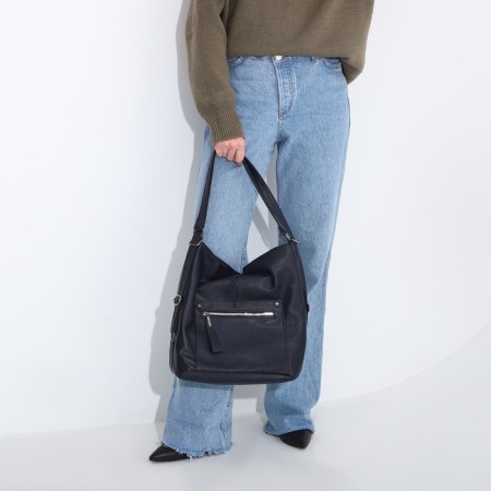 Lurch bag with lightning, 2 external pockets, blue color-5