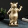 Figure "Cat in a tailcoat with a pipe" with a clock 32x20x14cm, bronze with gilding