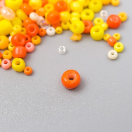 Glass beads 6/0-15/0 "Assorted citrus" d = 1.5-4 mm, nr 10gr