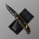 Stinger folding knife with a clip, 70 mm, handle: steel, wood, box cardboard