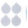 Christmas tree decoration for painting "Penguin" 4 pcs., Brush