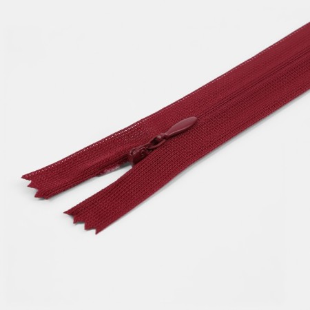 Lightning secret, No. 3, non -proceeding, locking machine, 20 cm, cherry color-1