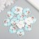 Buttons wood for creativity 2 punctures "angel in blue" set of 15 pcs 2.8x3.1 cm