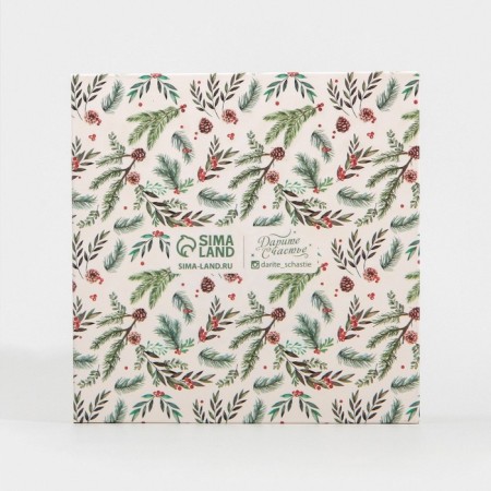 Box for confectionery products with PVC cover "Christmas tree", 13 x 13 x 3 cm, new year-5