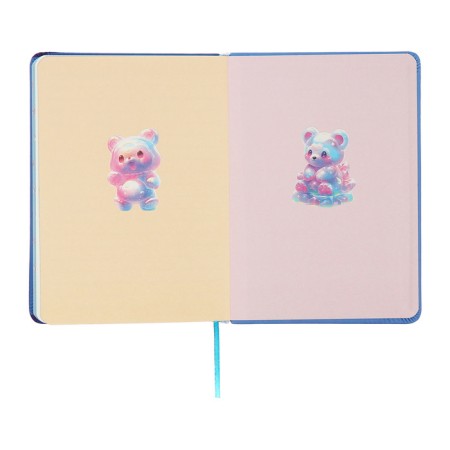 Notebook Gift Book 96l, line, color cut, PVC cover 3D Bear (17.7x12.4cm)-8