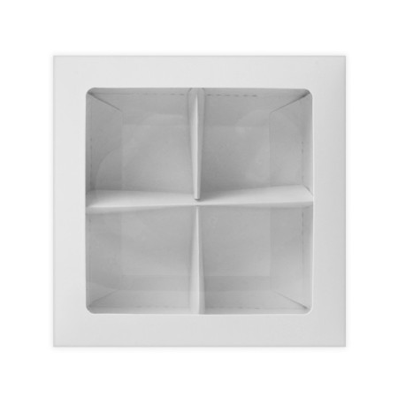 Folding box under 4 sweets, white, 12.6 x 12.6 x 3.5 cm-3