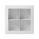 Folding box under 4 sweets, white, 12.6 x 12.6 x 3.5 cm