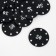 A set of chips with a face value of 50, plain, black, in a set of 25 pcs.