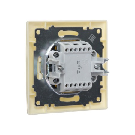 Luazon Lighting "Antei" switch, 10 A, 1 key, hidden, beige-2