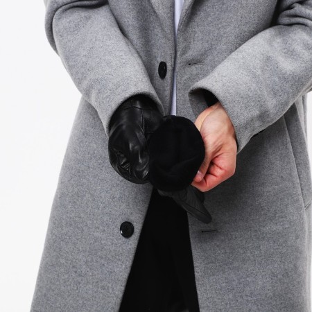 Male gloves, size 22, with insulation, black color-4