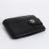 Male purse on a magnet, black color
