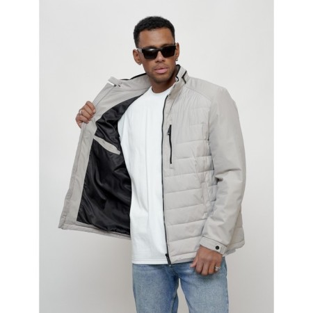 Male spring jacket, size 52, light gray color-13