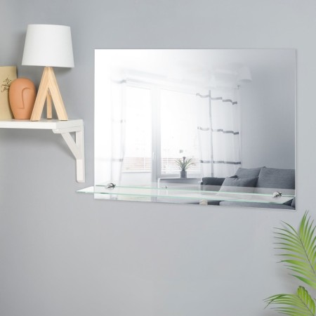 Wall mirror, 50 x 70, with a shelf, with 2 brackets