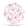 General butterflies tablecloth, round, oxford, elastic band, size 140x140 cm, diameter 105-120 cm
