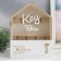 Klyuchnitsa tree 7 hooks "House, cute house. Key" White with gold 22x7x30 cm