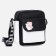 Baby bag on a long belt, external pocket, black color