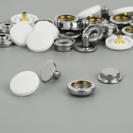 Installation buttons, delta, d = 15 mm, 10 pcs, white color-1