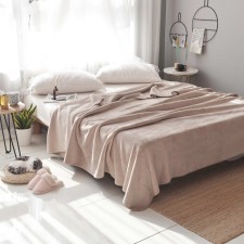 Sofia blanket, size 160x220 cm, beige color