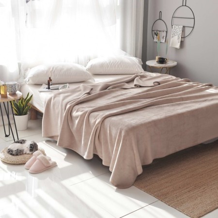Sofia blanket, size 160x220 cm, beige color
